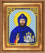 Рисунок на ткани для вышивки бисером И-5170 Святой Преподобный Благоверный Князь Олег Брянский 13,5х17см