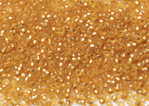 Бисер Япония MIYUKI Seed Beads 15/0 5г 0004F тёмно-золотой матовый серебряная линия внутри