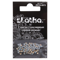 Страз клеевой " Zlatka" ZRTG- 0872 SS08 цветные 2. 4 мм стекло 72 шт в пакете с картонным еврослотом №16 желтый ( Light Colorado Topaz) 